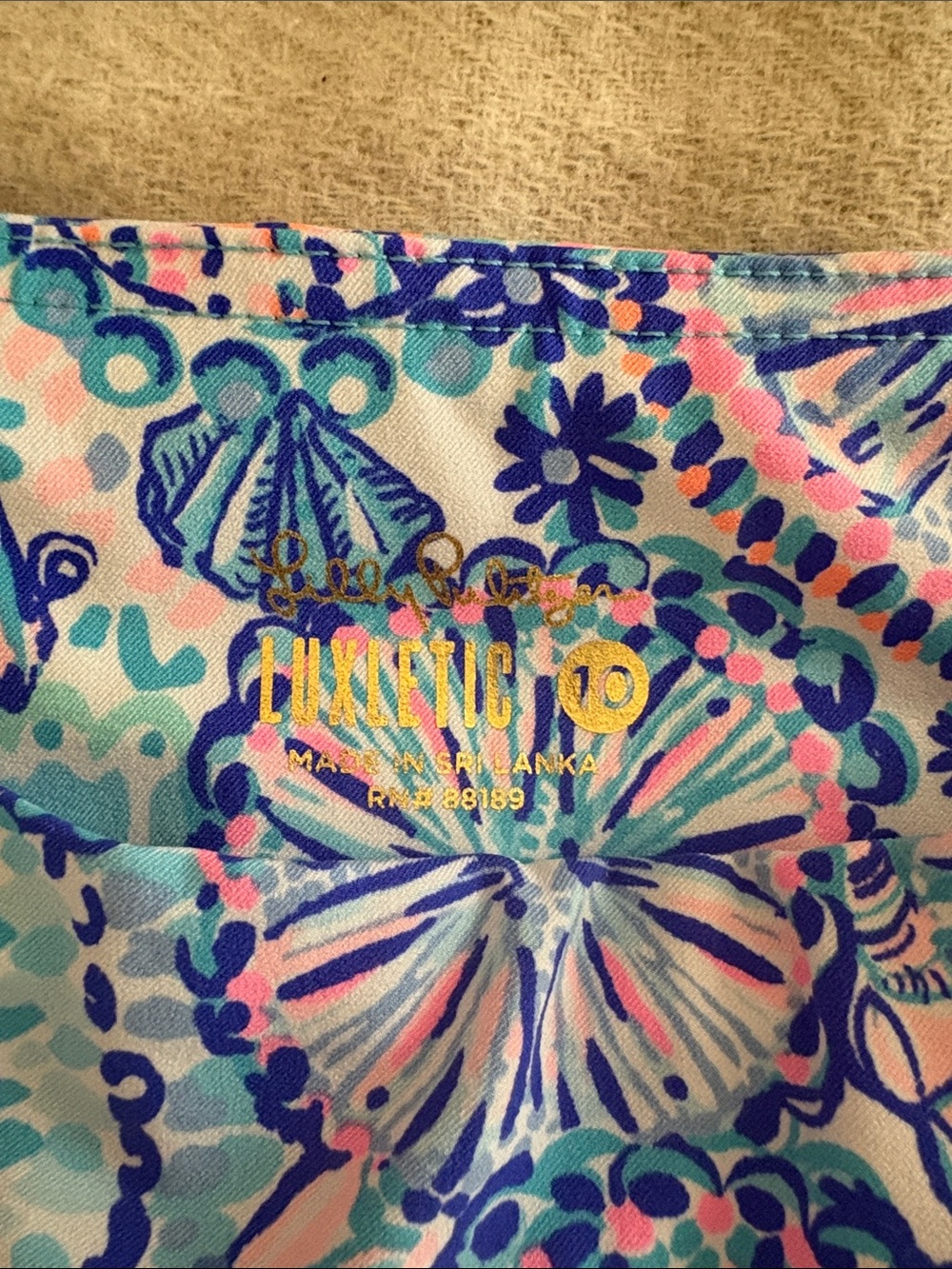 Lilly Pulitzer Blue, Pink & Aqua Swirl High-Waist Shorts - Picture 2 of 3